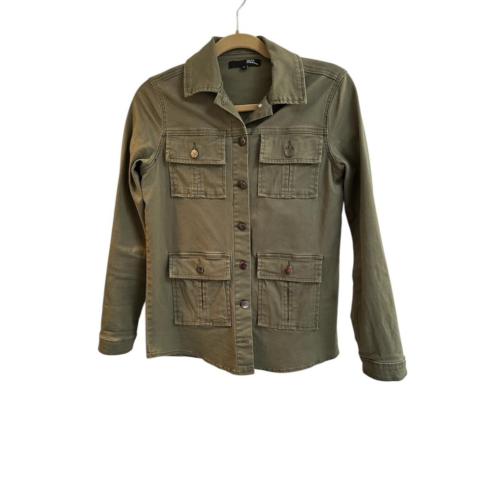 1822 Olive Green Cotton Blend jacket- Size XS